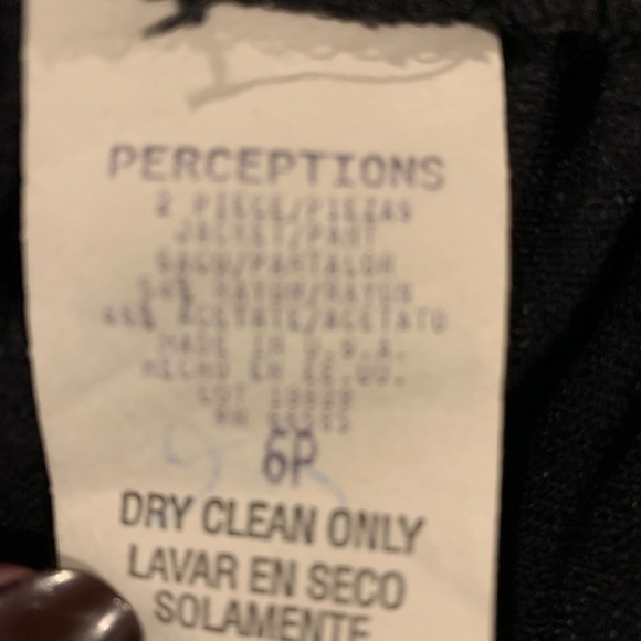 Perceptions Vintage 90s high waisted pleated pants black size 6P - Picture 7 of 8